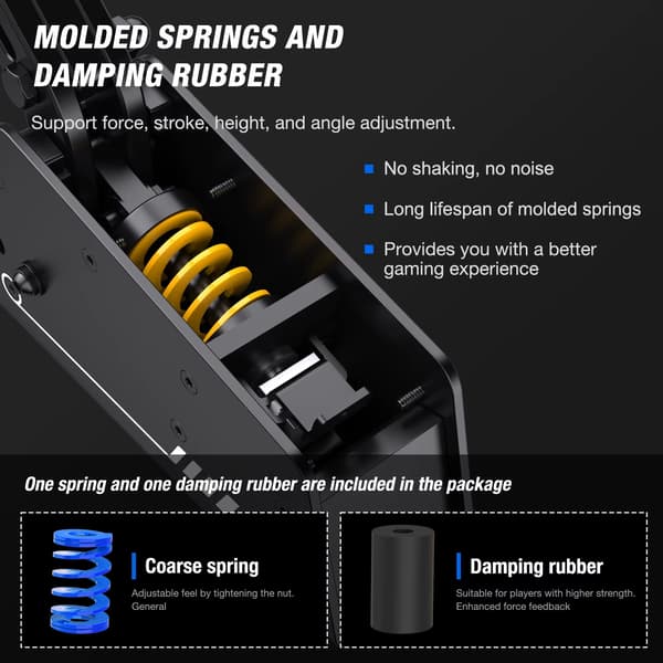 USB-handbroms för racing - HB S - 16-bit Hall-sensor - Metallhölje - För PC - Windows 10 - Monteringsfäste