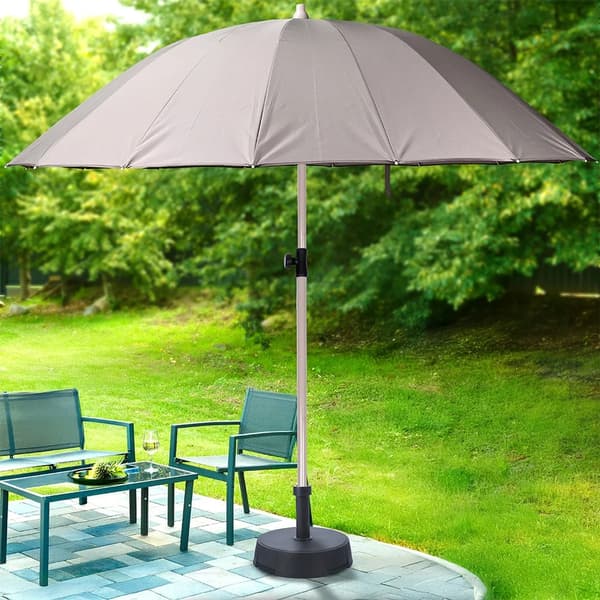 Haveparasol - Justerbart - 190 cm - Grå