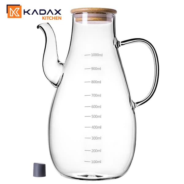 Oliedispenser/Oliekande - Glas - Med Låg Og Hank - 1000 ml - CE/EU - 1 stk