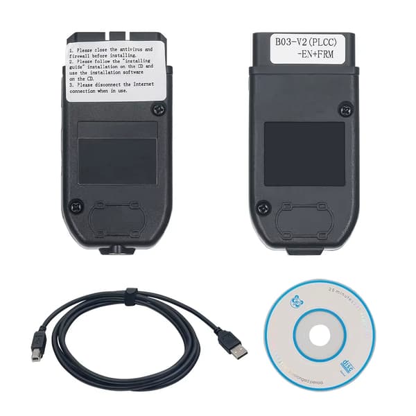 OBD2-diagnosekabel - HEX V2 - USB-interface - CAN- og UCDS-understøttelse - Software V25.3/V24.7 - Ungarsk og engelsk - 1996–2022