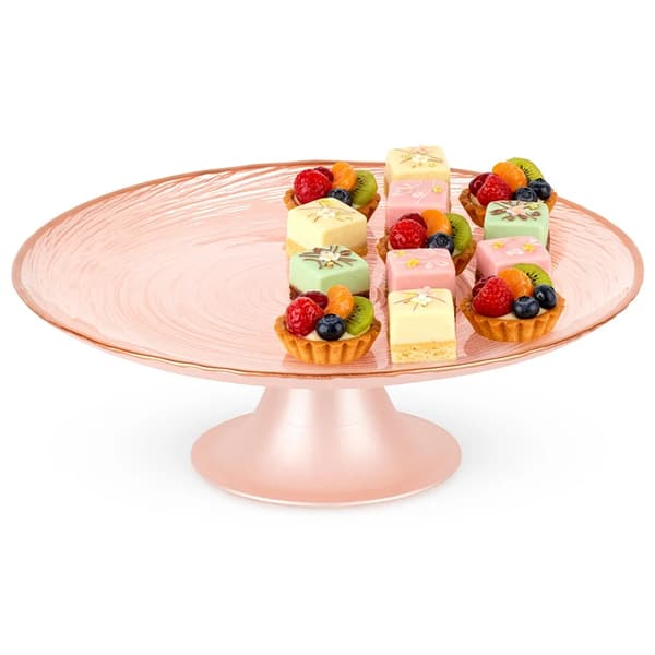 Kagefad - Glas - 21 cm - Pink