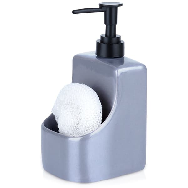 Opvaskemiddeldispenser med svampeholder - Keramik - 400 ml