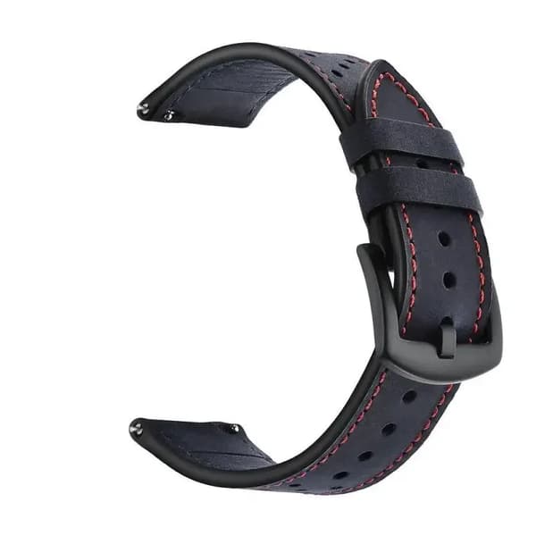 Läderarmband - Active-smartklocka - Metallspänne - Midnattsblå