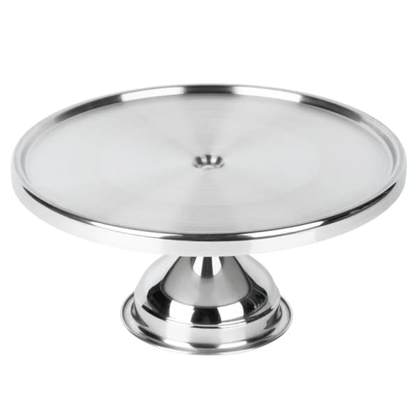 Kagefad - Rund serveringsbakke - 33 cm - 316L rustfrit stål - Sølv