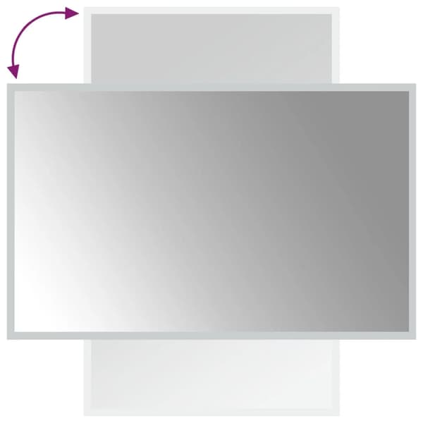 LED badrumsspegel - Rektangulär väggspegel 50 x 80 cm - Imfri - Modern design - Transparent