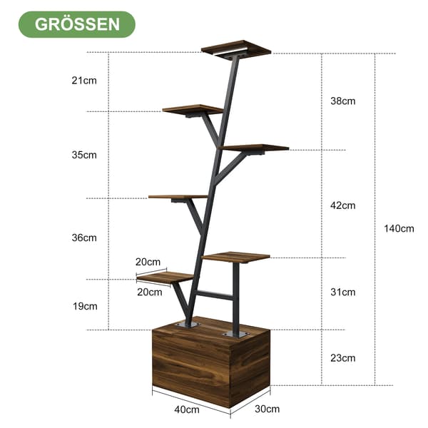 Växtställ inomhus - Metall växthylla - Växtbelysning med timer - 2-pack - Stil C - För vardagsrum
