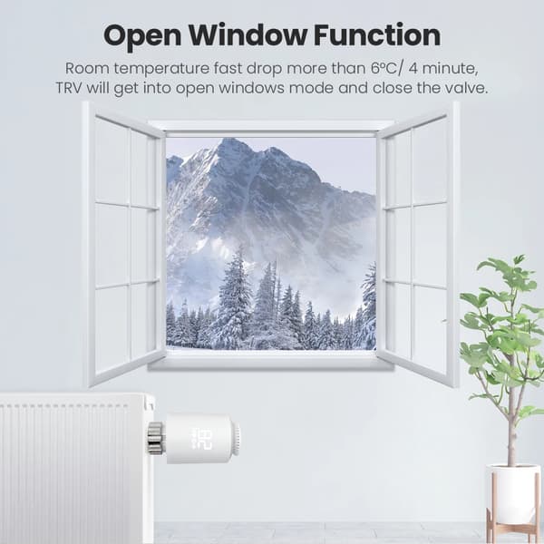 Smart radiatortermostat ZigBee - TRV06 ventil - App- og stemmestyring - Programmerbar - 3,7 V - Sæt 3 stk