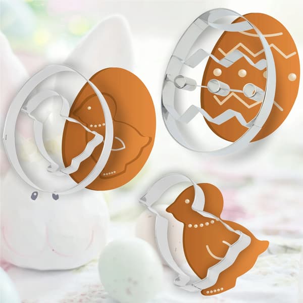 Kakform - Pepparkaksform - Kycklingform - Metall - CE/EU - Silver