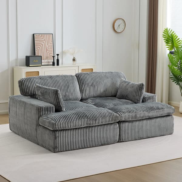 Modulsoffa - Bäddsoffa 2-sits - Modern - Tyg - Modulär - Enkel montering - Grå