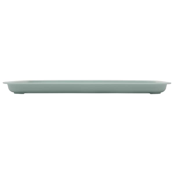 Snabbmatsbricka serveringsbricka - Rektangulär plastbricka - 24-pack - Halkfri - 36x27x2 cm - PP plast - Blå