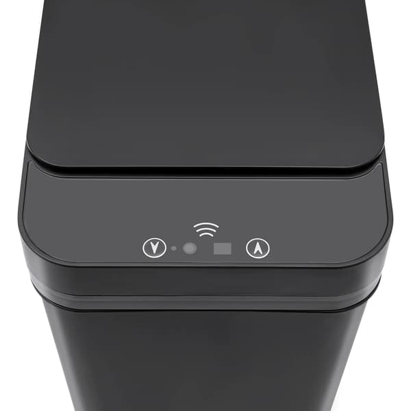 Papperskorg med sensor - Automatisk avfallsbehållare - 12 L - Lock - ABS/PP - Svart - För kök, badrum och sovrum