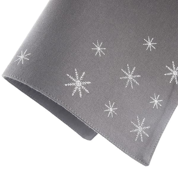 Bordmåtte i bomuld - Julemotiv - Rektangulær - Mørkegrå - 33,5 x 26 cm