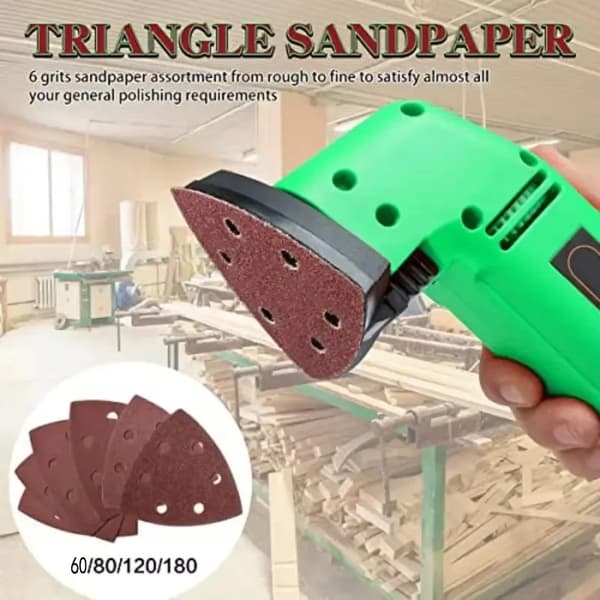 Slippapper för multislip - Triangulära slippads - 30-pack - 6 hål - Korn 60–320 - För deltalslip/mussslip