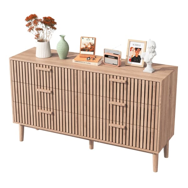 Kommode - Soveværelseskommode - 5 Skuffer - Bredde 60 cm - Træ - Moderne Design - Selvmontering - Beige