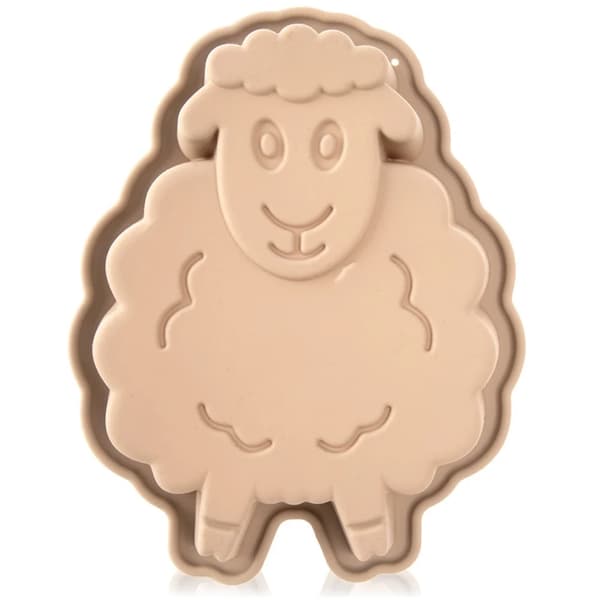Lam form i silikone - Bageform - 20 x 16 x 4,5 cm - Beige