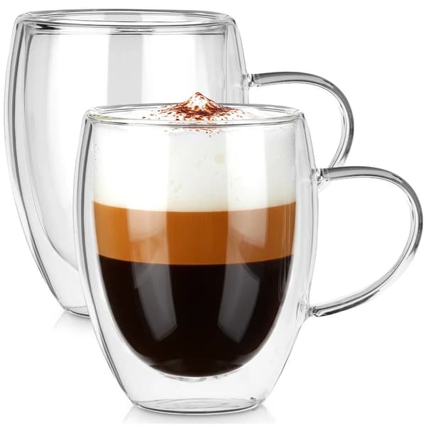 Termoglas til kaffe og te - Dobbeltvæggede - Glas - 320 ml - 2 stk.