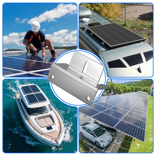 Monteringsbeslag til solpaneler - Stativ - 16 dele - Let aluminium - Til tage og baggårde - Til off-grid-solceller