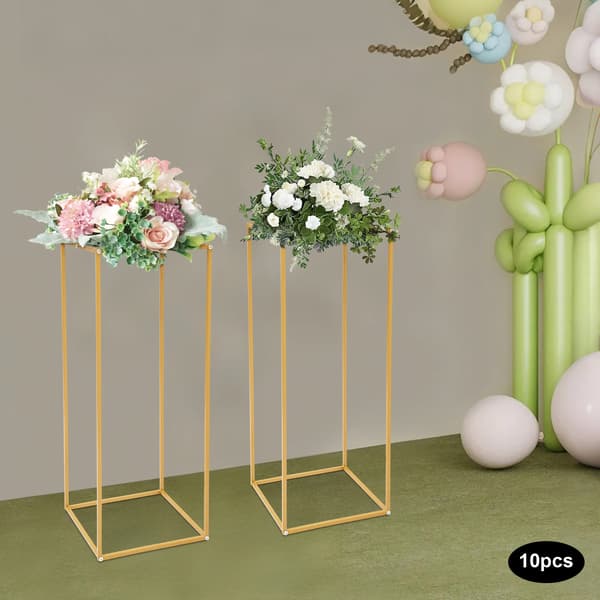 Blomsterstativ til bryllup - Geometrisk blomsterstativ - Rektangulær form - Metal - Kræver montering