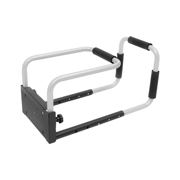 Justerbart PC-stativ under bord - Computerkasseholder - 30–60 cm bredde - 27 kg bæreevne - skrueløs montering - hvid