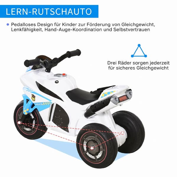 Barnmotorcykel - Trehjuling - Åkbar - Plast - Ej elektrisk - 18–36 månader - Blå