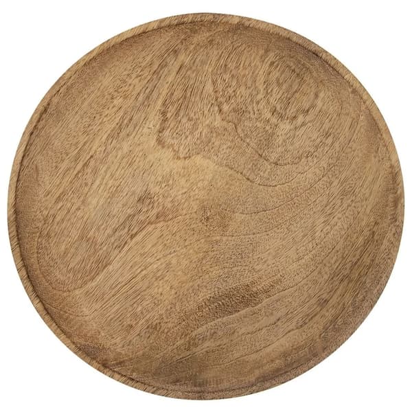 Serveringsbakke MANGO - Rund - Træ - 30 cm - Brun