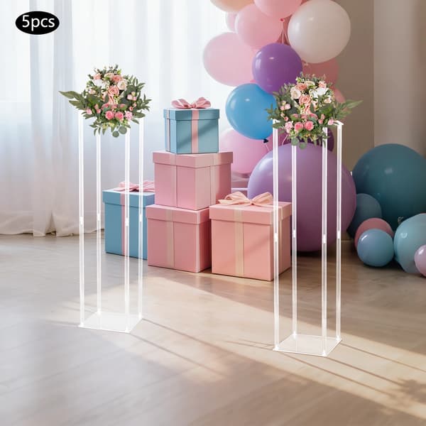 Blomställning för bröllop - Geometrisk vaspelare - Rektangulär - Monteringsbar - Bordsdekoration