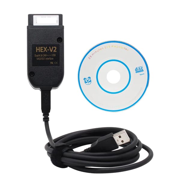 OBD2 bil diagnoseværktøj - HEX V2 interface - Software 23.3.3 - Til VAG køretøjer - Med kabel - Spansk sprog