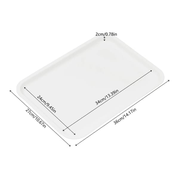 Plastbrickor 24-pack - Snabbmats Serveringsbricka - Halkfri Yta - Stapelbar Rektangulär Bricka - 36×27 cm