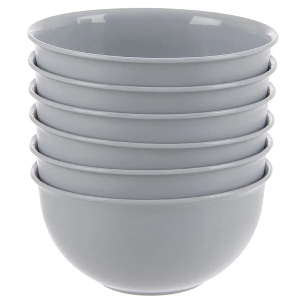 Plastskåle - SANDY - 13 cm - 500 ml - 6 stk. - Plast - Grå
