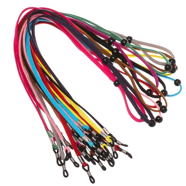 Brillekæde til briller og solbriller - Snor og halskæde - Elastisk polyester 70 cm - Unisex - Modeaccessory - Lyseblå