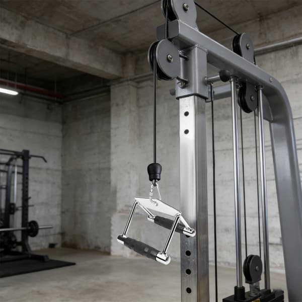 Kabelmaskine Tilbehør - Lat Pulldown V-Bar Greb - Parallelgreb - Kraftigt Stål - Ryg Biceps Triceps - Styrketræning - Sort