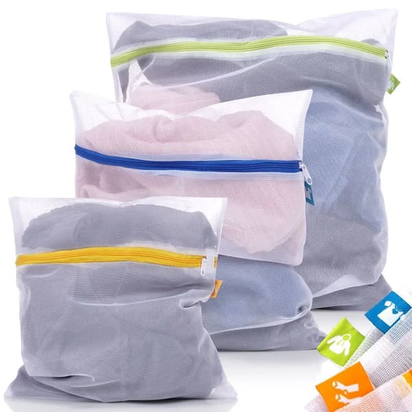 Vaskenet til vaskemaskine - 3-pak - Polyester - Hvid