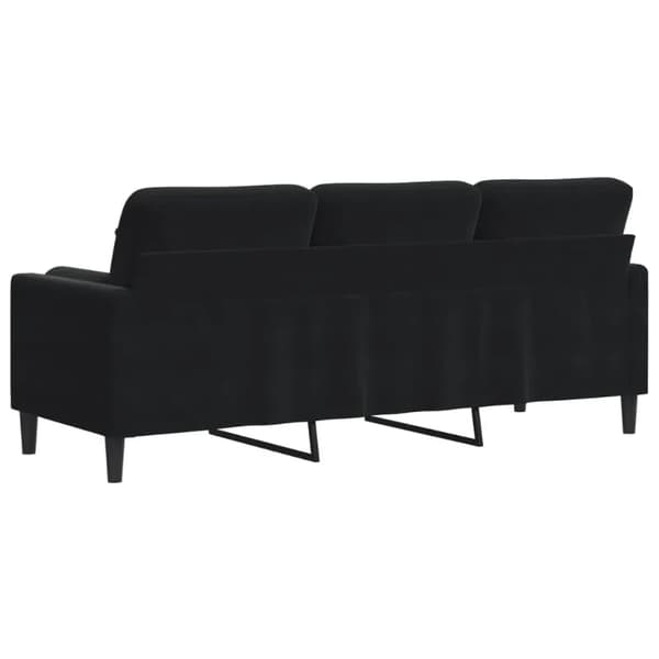 3-personers sofa - Moderne sofa - 197x77x80 cm - Solid træramme - Bløde sæder & 2 pyntepuder - Armygrøn