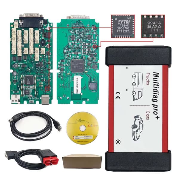 TCS Multidiag Pro+ - Bildiagnosverktyg - TYPE3 w0w BT - Bluetooth - Bil och Lastbil - Programvara 2021.11 - 12–24 V