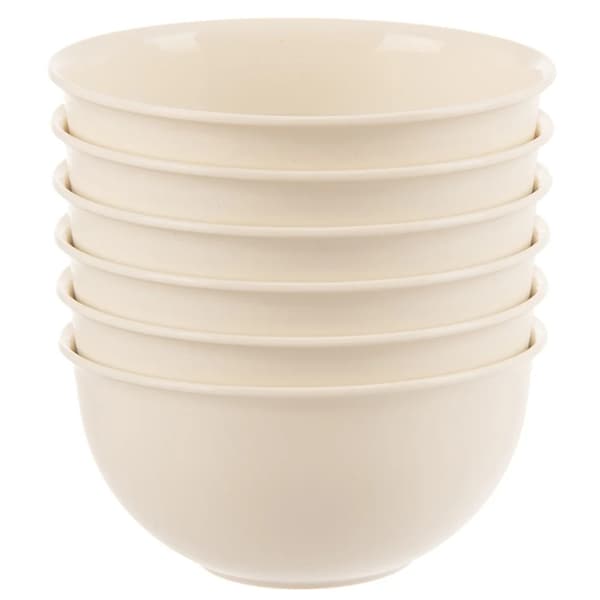 Plastikkrus - 500 ml - 6 stk. - Cremefarvede - 13 cm