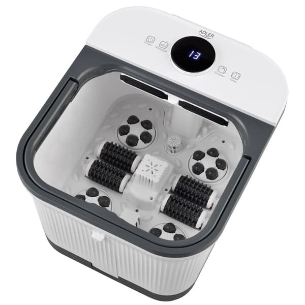 Fodspa-massager - AD2184 - Vandvarmer - LED-panel - Regnbruser - 4 massagevalser - Timer - Saltbeholder
