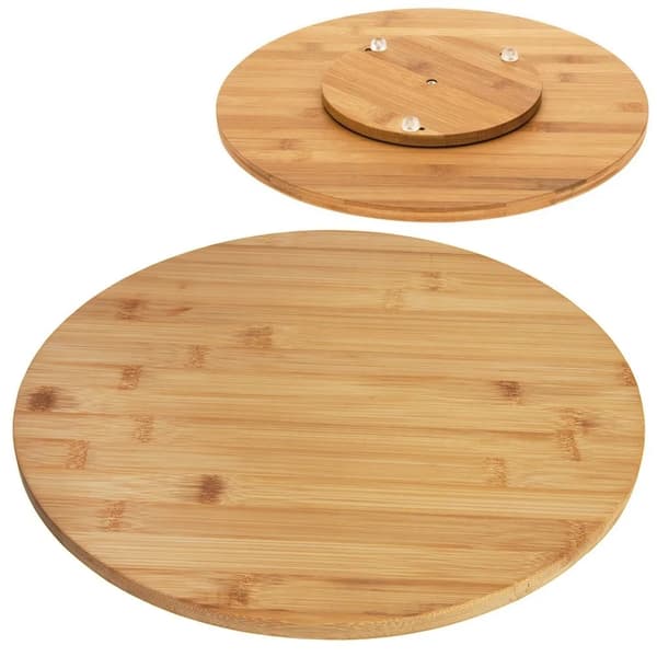 Serveringsbræt - Roterende - 35 cm - Bambus - Brun