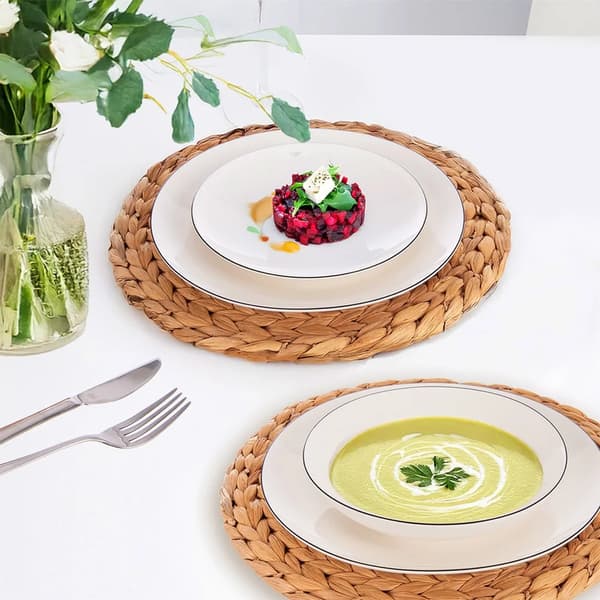Middagsstel DECORA - Porcelænsservice - 18 Dele - Hvid