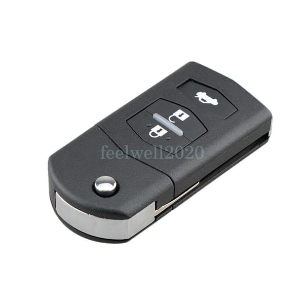 2X 3 Button Flip Remote Key Fob Case Shell For Mazda 2 3 5 6 RX8 MX5 Replacement