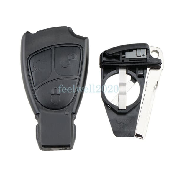 For Mercedes Benz E B C S CLASS CLK CLS 3 Button Key Fob Remote Case Shell Blade