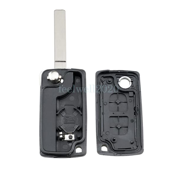 2 Button Key Fob Case VA2 For Citroen C2 C3 Picasso Berlingo + Battery Switch