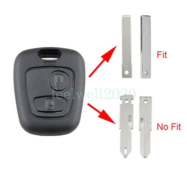 For Citroen C1 C2 C3 C4 C5 2 Button Car Remote Key Fob Case Battery Replacement
