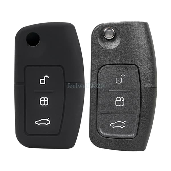 For Ford B-Max 2012-2017 C-Max 2003-2010 Remote Key Shell Case Silicone Cover
