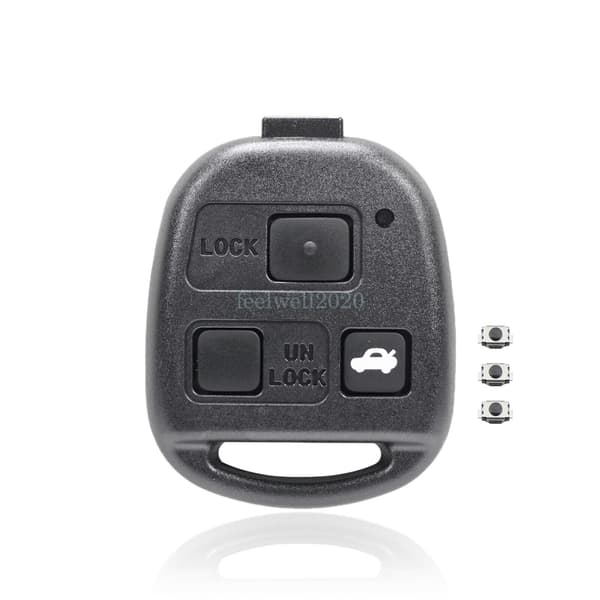 3 Button Key Fob Case Shell For Lexus RX400H RX350 2007 2008 2009 + Rubber Pad
