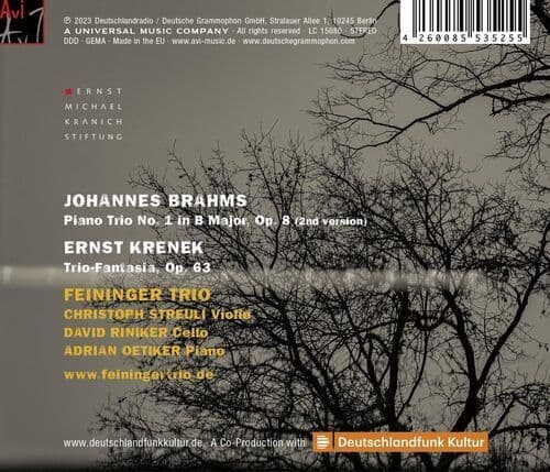 Johannes Brahms : Brahms/Krenek: Piano Trios CD (2023)