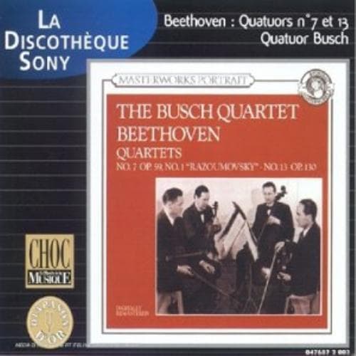 Busch Quartet : Quartets Op 59 No. 1 & 30 CD Pre-Owned