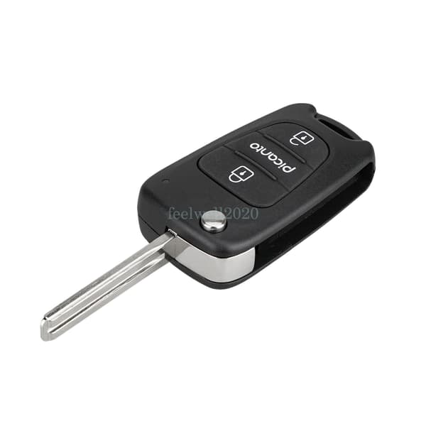 3 Button Flip Remote Key Fob Case for Kia Picanto 2010 2011 2012 2013 2014 2015
