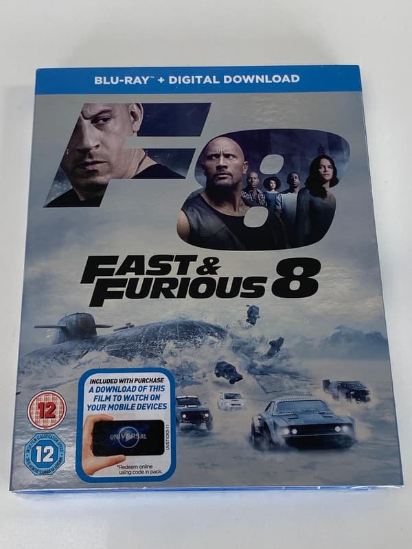 Fast & Furious 8 BluRay (2017) Dwayne Johnson, Gray (DIR) cert 12 Brand New