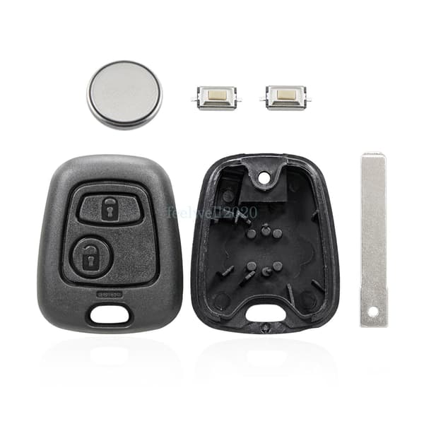 Replacement 2 Button Remote Car Key Fob Shell Case for Toyota Aygo + VA2 Blade