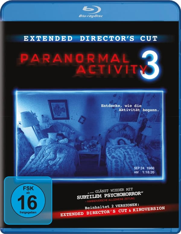 Paranormal Activity 3 (Extended Cut) (Bluray) Brand New